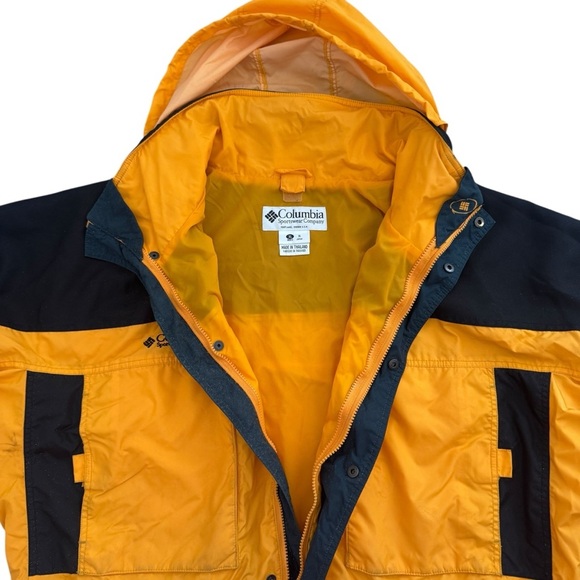 COLUMBIA Vintage Sportswear Yellow & Black Zip Up Jacket XL west ridge - Picture 6 of 12